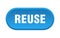 reuse button. rounded sign on white background