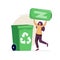 Reuse reduce recycling abstract concept vector illustrations. Reduce, reuse, recycle approach concept icon. E-waste