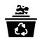 reuse solid waste glyph icon vector illustration