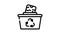 reuse solid waste line icon animation