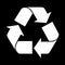 Reuse symbol, isolated on black