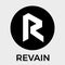 Revain R black and white vector logo. First Trustworthy Review Platform, Built With Blockchain Technology and crypto currency.