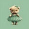 Revel in the playfulness of a colorful ballerina teddy bear
