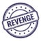 REVENGE text on indigo blue grungy vintage round stamp