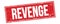 REVENGE text on red grungy rectangle stamp