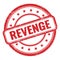 REVENGE text on red grungy vintage round stamp