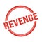 REVENGE text written on red grungy round stamp