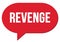 REVENGE text written in a red speech bubble