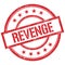 REVENGE text written on red vintage stamp