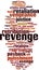 Revenge word cloud