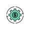 Revenue, Capital, Earnings, Make, Making, Money, Profit  Flat Color Icon. Vector icon banner Template