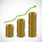 Revenue growth increasing graph money trending icon