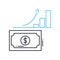 revenue line icon, outline symbol, vector illustration, concept sign