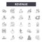 Revenue line icons, signs, vector set, linear concept, outline illustration