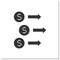 Revenue synergy glyph icon