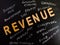revenue word written on english language with chalkboard concept