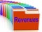 Revenues Folders Mean Business Income And Earnings