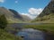 A rever between the green hills of Glencoe, Scotland