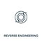 Reverse Engineering icon from artificial intelligence collection. Simple line Reverse Engineering icon for templates, web design