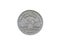 Reverse of France aluminium coin 50 centimes 1942. Isolated on white background.