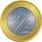 Reverse new Belarusian Money two ruble coin