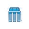 Reverse Osmosis Filter for Water vector colored icon