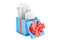 Reverse osmosis system inside gift box, gift concept. 3D