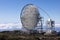 Reverse side mirror telescope at mountain peak La Palma