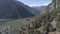 Reverse valley view aerial 4k
