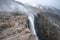 Reverse waterfall in chile