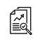 Review audit icon vector. overview risk illustration symbol. Verification business logo.