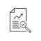 Review audit icon vector. overview risk illustration symbol. Verification business logo.