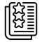 Review document icon, outline style