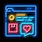 review internet shop web site neon glow icon illustration