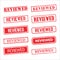 REVIEWED red rubber stamp set