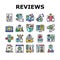 Reviews Of Customer Collection Icons Set Vector