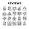 Reviews Of Customer Collection Icons Set Vector