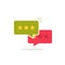 Reviews icon vector, flat style review stars in chat bubbles, testimonials