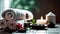 Revitalize Your Body and Mind: Spa Scene with White Towels, Aromatherapy Oils, Flowers, Candles, and Massage Stones. Generative AI