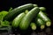 Revitalizing Fresh green cucumbers. Generate Ai