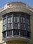 Revival enclosed balcony in Melilla. Spain.