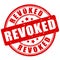 Revoked grunge rubber stamp