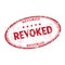 Revoked grunge rubber stamp