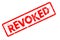 Revoked - Rubber Stamp on White Background