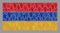 Revolution Armenia Flag - Mosaic with Fingers Punch Elements