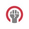 Revolution fist logo design, hand clenched icon - Vector
