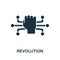 Revolution icon from digitalization collection. Simple line Revolution icon for templates, web design and infographics