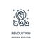 revolution icon vector from industrial revolution collection. Thin line revolution outline icon vector illustration