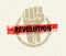 Revolution SocialProtest Creative Grunge Vector Concept on Rough Grunge Background