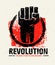 Revolution SocialProtest Creative Grunge Vector Concept on Rough Grunge Background